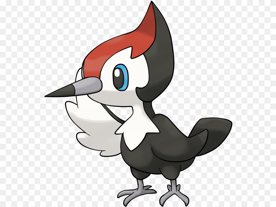 Free Download Pikipek Pokemon Cartoon Transparent Pokemon Bird With Red Streak, Animal, Beak, Fish, Sea Life Png Image