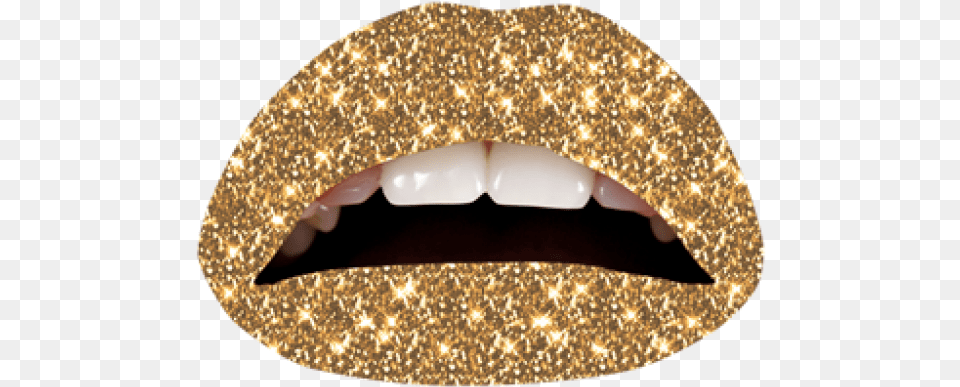 Download Pin Lips Gold Kiss Lipstick Mouth Red Teeth Hd Transparent Background Gold Glitter Lips, Body Part, Chandelier, Lamp, Person Free Png