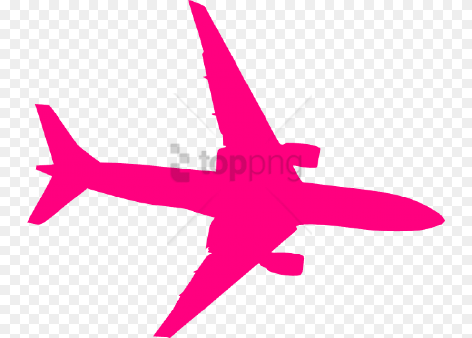 Free Download Pink Airplane Background Airplane Clipart Transparent, Aircraft, Transportation, Vehicle, Airliner Png