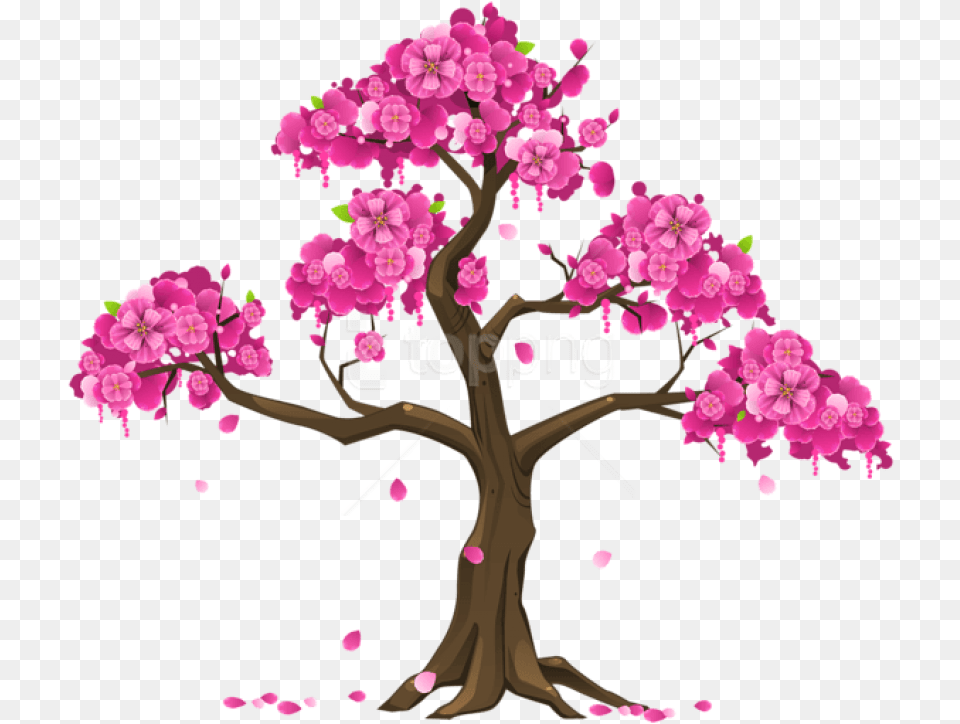 Download Pink Tree Background Cherry Blossom Tree Clip Art, Flower, Plant, Cherry Blossom, Petal Free Png