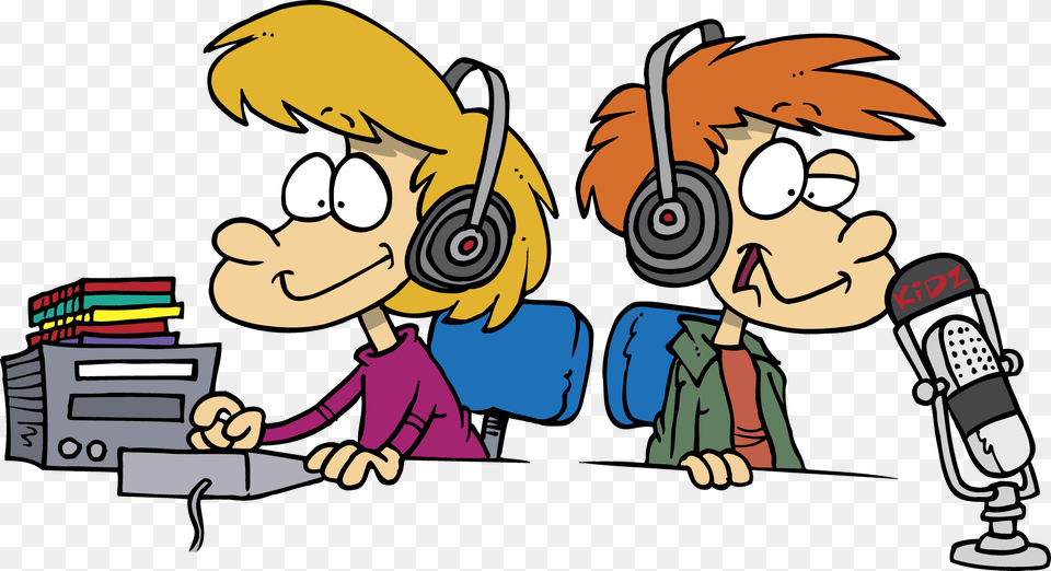 Radio Dj Clipart Radio Personality Clip Cartoon Radio Dj, Book, Comics, Publication, Baby Free Png Download