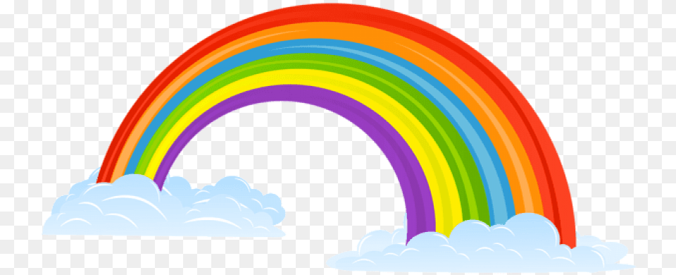 Rainbow With Clouds Images Background Rainbow With Clouds, Outdoors, Sky, Nature, Art Free Png Download