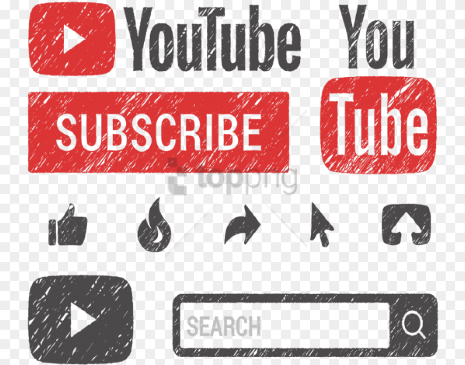 Download Rank In Youtube Subscribe Doodle, Text, Symbol, Sign Free Png