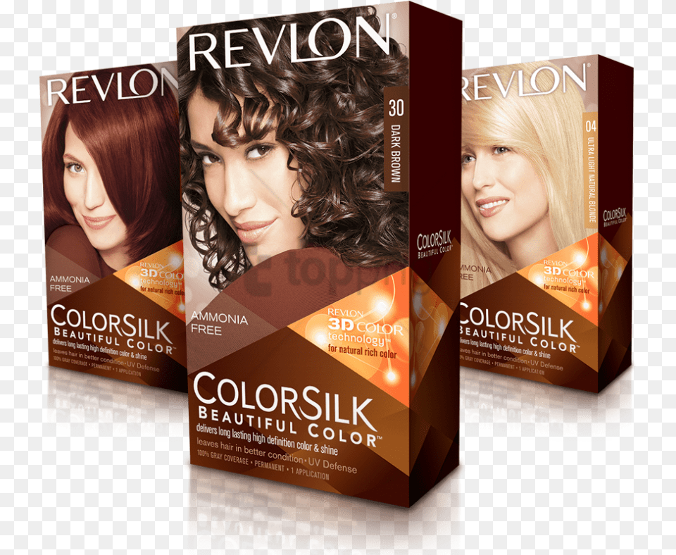Free Download Revlon Color Silk Beauty Color Revlon 30 Hair Color, Advertisement, Poster, Adult, Female Png