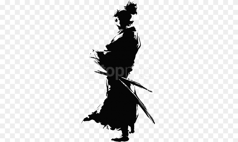 Download Samurai Clipart Photo Images Samurai Silhouette, Person, Adult, Male, Man Free Transparent Png