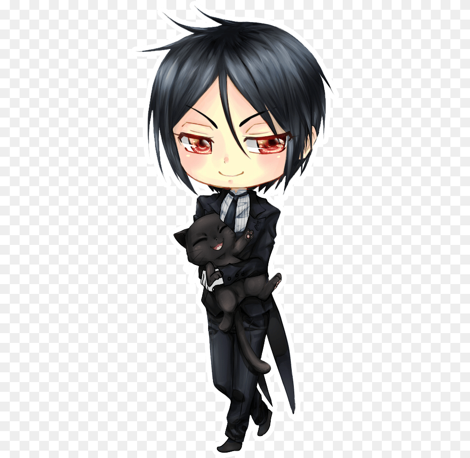 Download Sebastian Michaelis Black Butler Chibi Black Butler Sebastian Chibi, Book, Comics, Publication, Baby Free Png