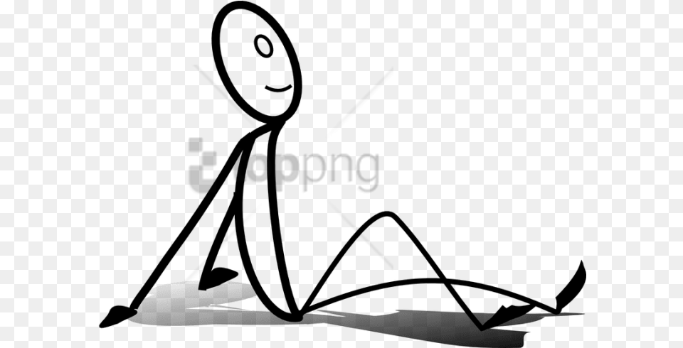 Free Download Sitting Stick Man Background Stick Figure Sitting Down, Lighting Png Image