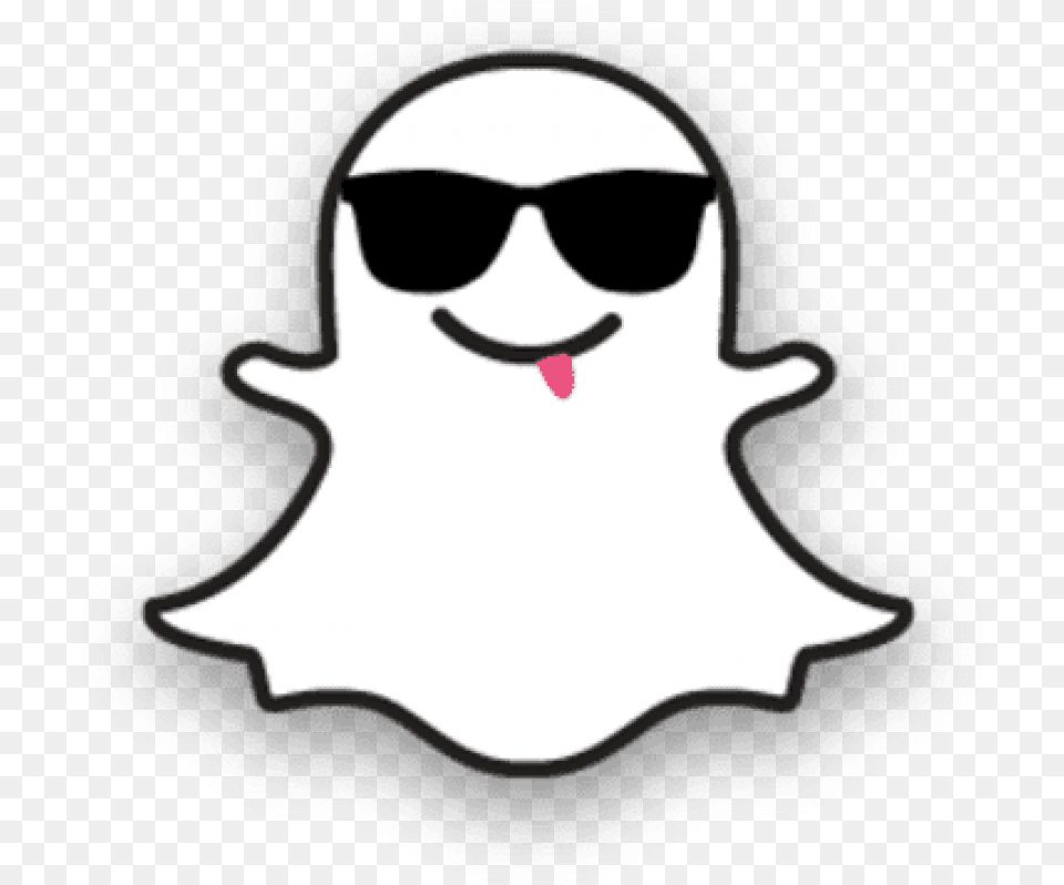 Snapchat Ghost Snapchat Ghost Transparent, Accessories, Sunglasses, Person, Stencil Free Png Download