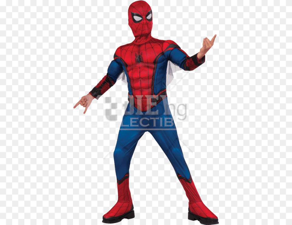 Free Download Spiderman Homecoming Costume For Kids Spiderman Costume, Clothing, Person, Adult, Male Png Image