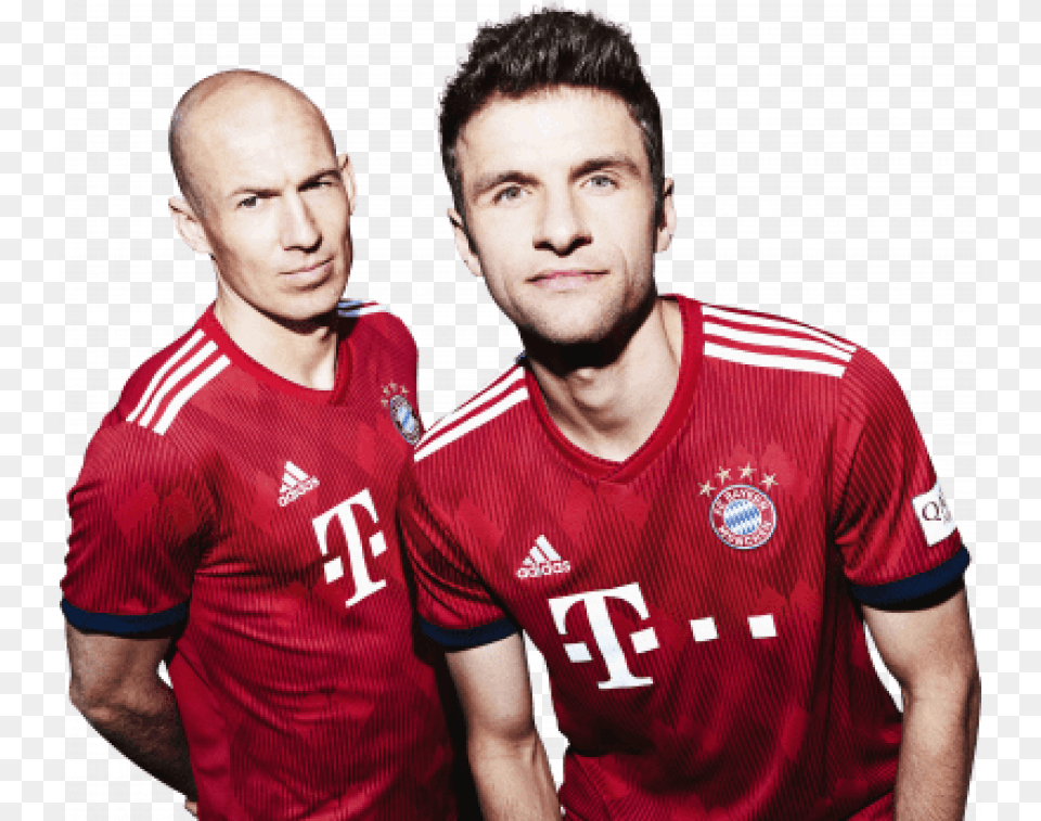 Download Thomas Muller Amp Arjen Robben, Shirt, Clothing, Person, People Free Png