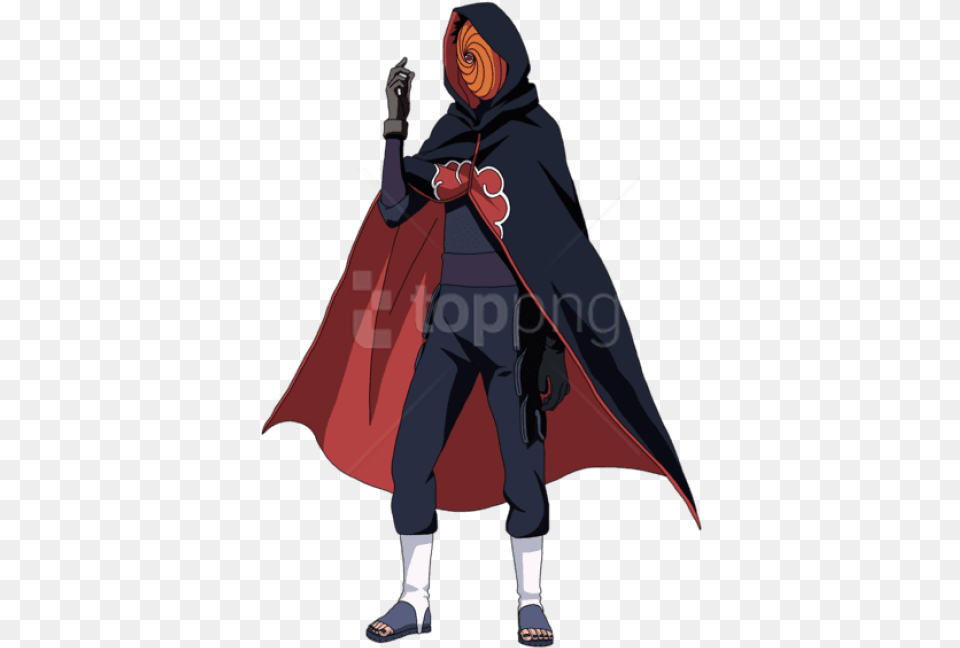 Download Toby Naruto Shippuden Clipart Obito Akatsuki, Fashion, Cape, Clothing, Person Free Transparent Png