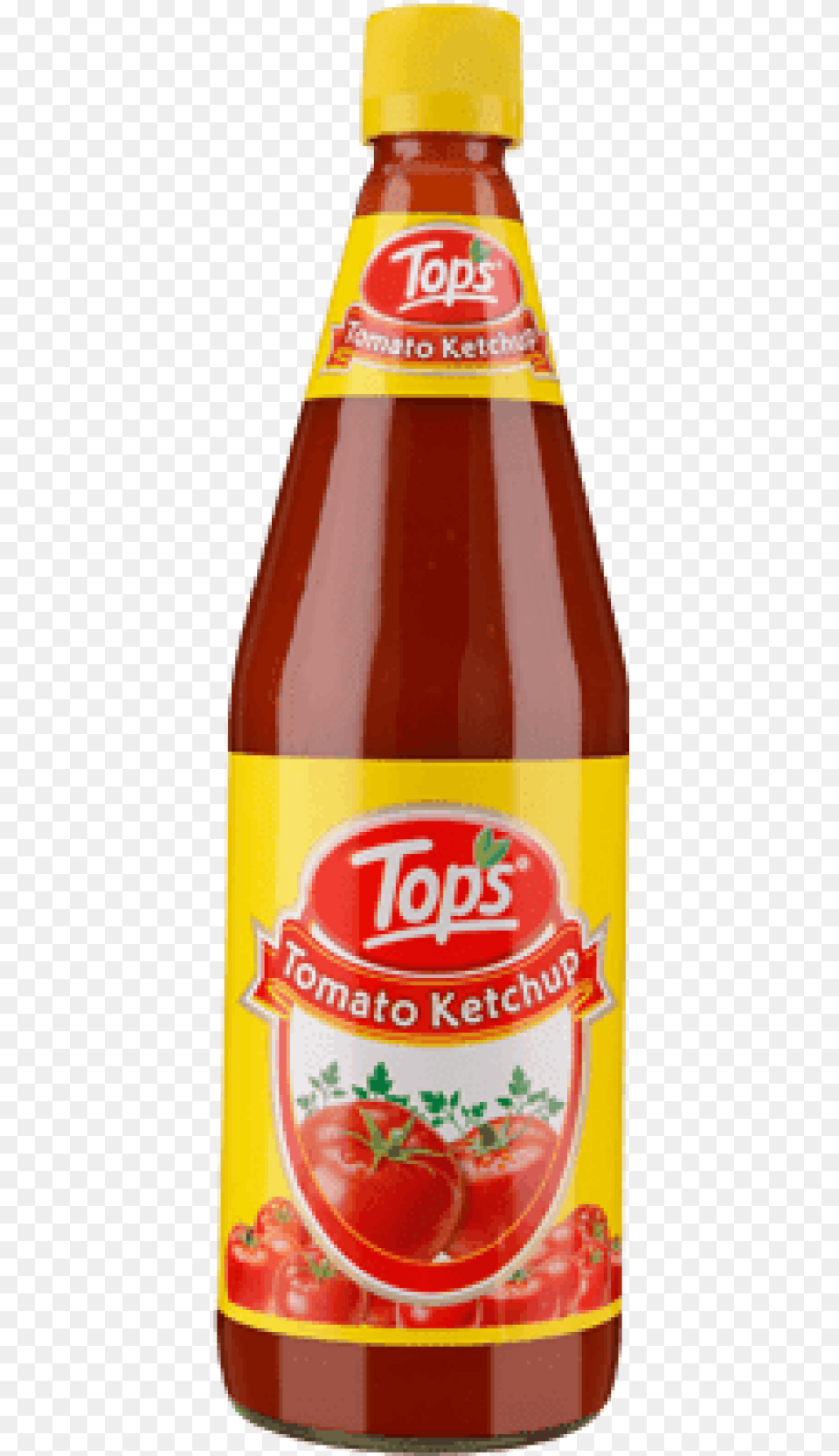 Tops Tomato Ketchup Background Glass Bottle, Food Free Png Download