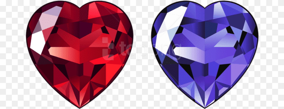 Download Transparent Diamond Hearts Clipart Blue Heart Diamond Vector, Accessories, Gemstone, Jewelry Free Png