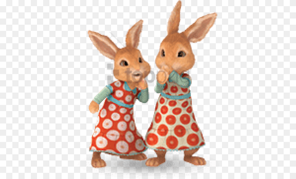 Download Two Girl Rabbits Images Background Peter Rabbit Flopsy And Mopsy, Clothing, Hat, Animal, Mammal Free Transparent Png
