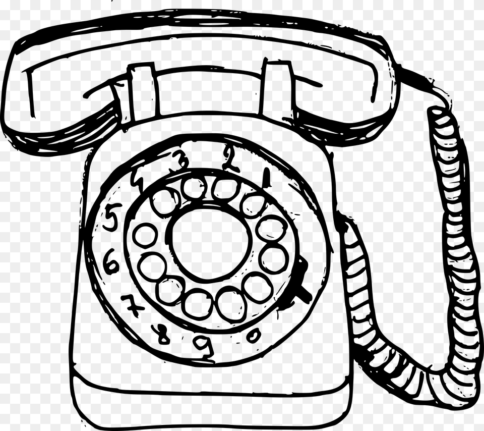 Vintage Phone Icon Transparent, Gray Free Png Download