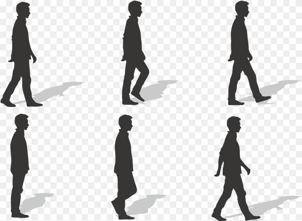 Free Download Walk Cycle Euclidean Ms Silhouette Walk Cycle Silhouette, Adult, Male, Man, Person Png Image
