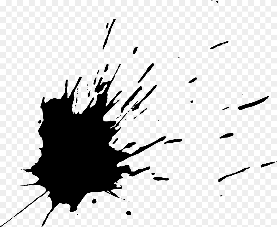 White Paint Splatter, Silhouette, Stain, Stencil, Person Free Png Download
