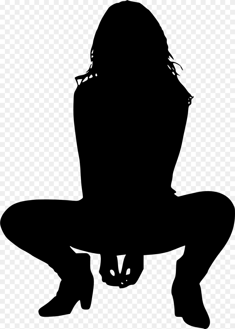 Download Woman Silhouette, Gray Free Transparent Png