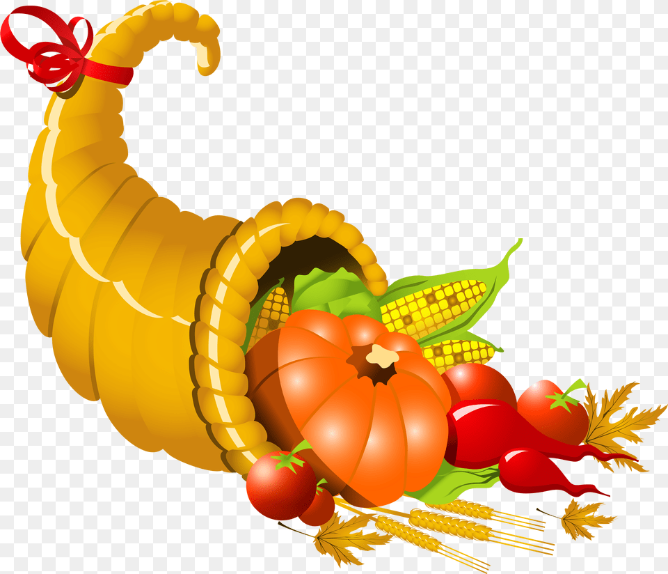 Downloandable Thanksgiving Border Clipart Vector Cornucopia, Food, Produce, Countryside, Farm Free Png Download