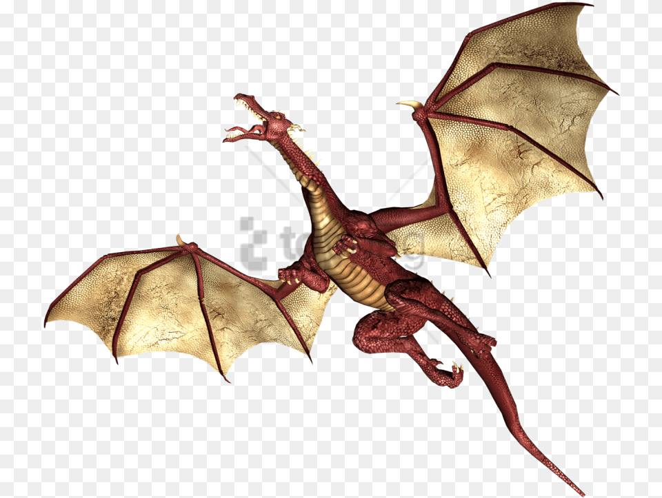 Free Dragon Red And Brown Wings Flying Up Image Dragon Flying Up, Animal, Dinosaur, Reptile Png