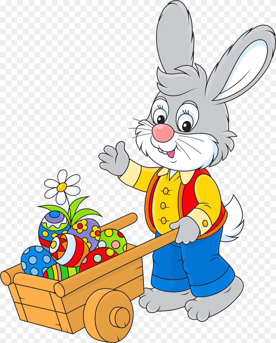 Easter Bunny Clipart Easter Bunny Cartoon, Bulldozer, Machine, Baby, Person Free Png