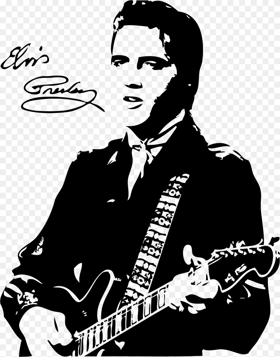 Free Elvis Transparent Elvis Elvis Presley Stencil, Guitar, Musical Instrument, Blackboard, Performer Png