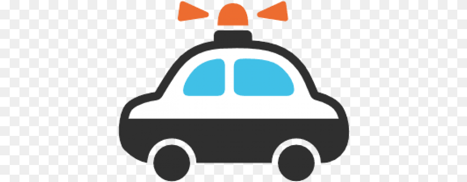 Free Emoji Android Police Car Images Transparent Police Car Emoji, Transportation, Vehicle, Device, Grass Png