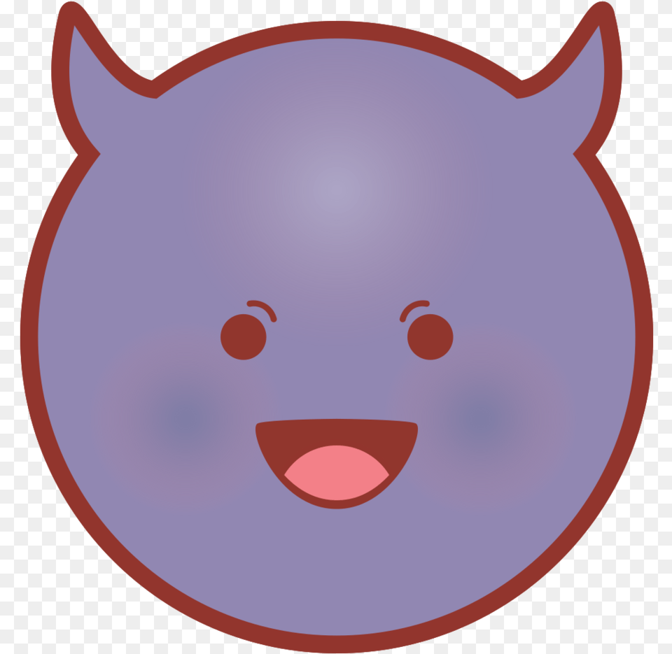 Free Emoji Face Circle Evil With Happy, Animal, Mammal, Pig Png