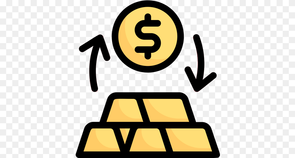Free Exchange Money To Gold Icon Of Gold Bars Vector, Symbol, Text, Number Png Image