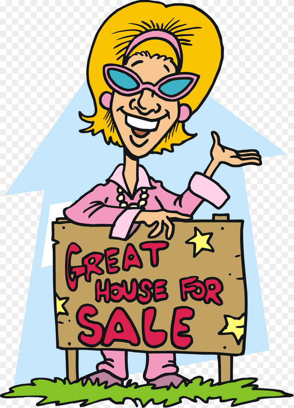 Free Female Realtor Selling A Home Vector Clip Art From Free, Book, Comics, Publication, Baby Png Image