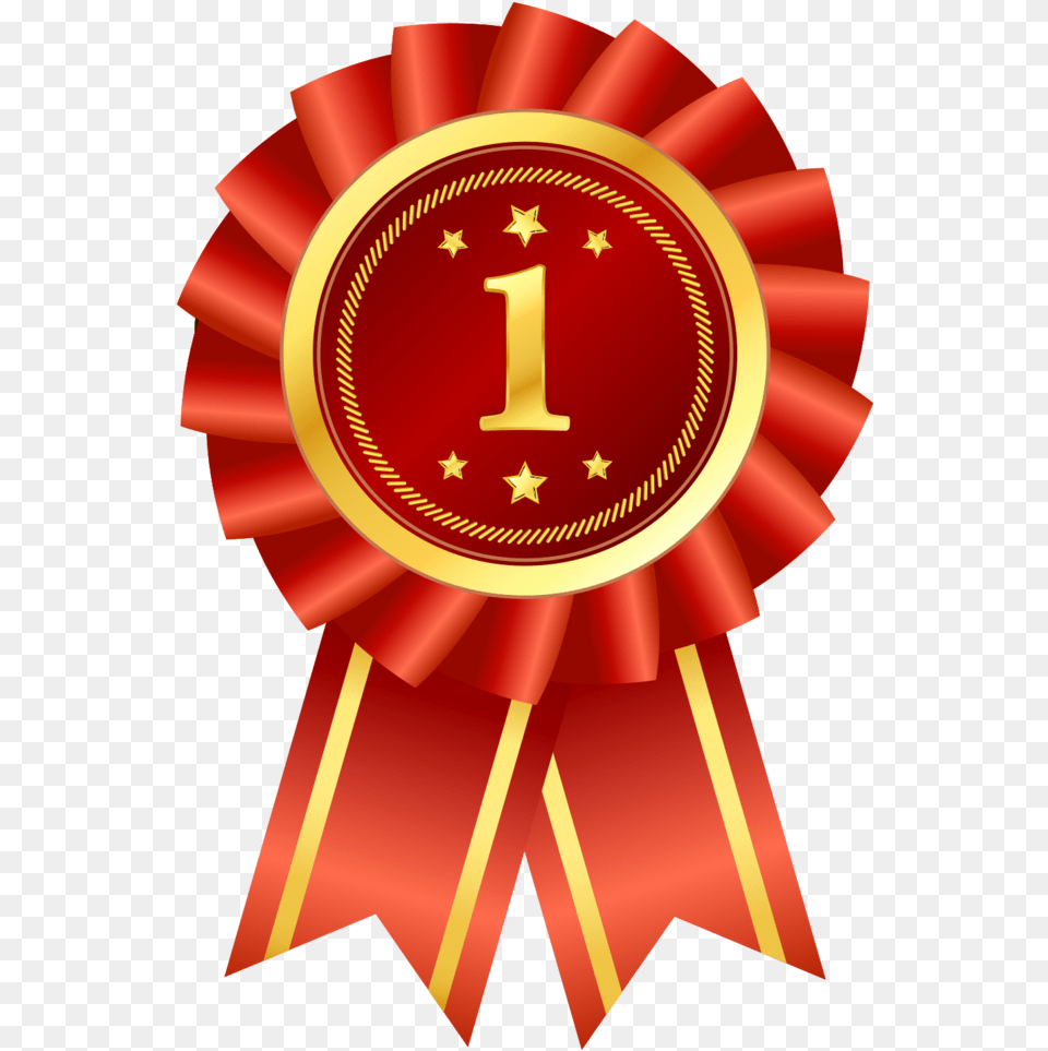 First Place Ribbon With Transparent Background 1st Place Ribbon Orange, Badge, Logo, Symbol, Dynamite Free Png Download