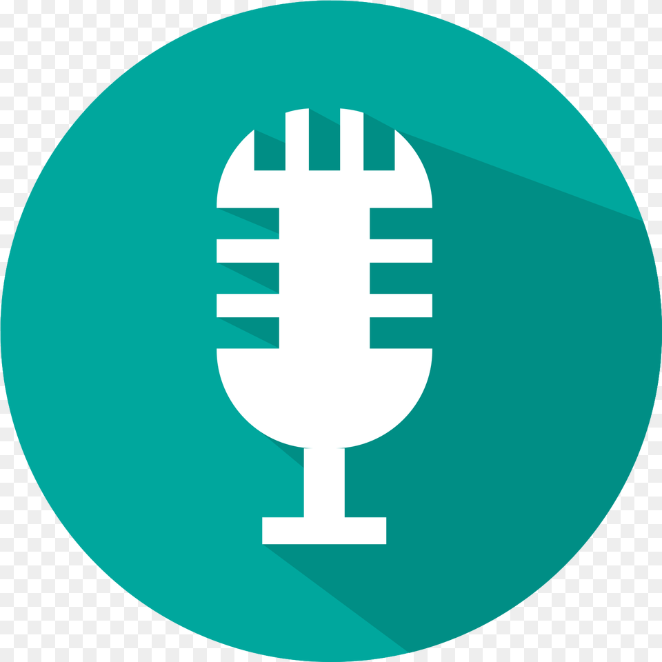 Flat Icon Microphone With Transparent Flaticon Microphone, Electrical Device, Disk, Logo Free Png Download