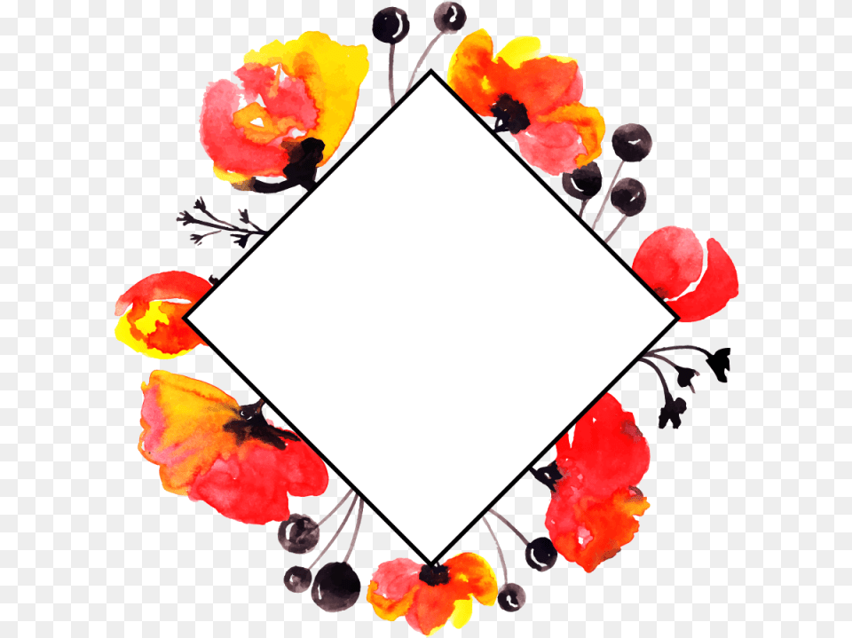 Floral Frame, Flower, Petal, Plant, Art Free Png Download