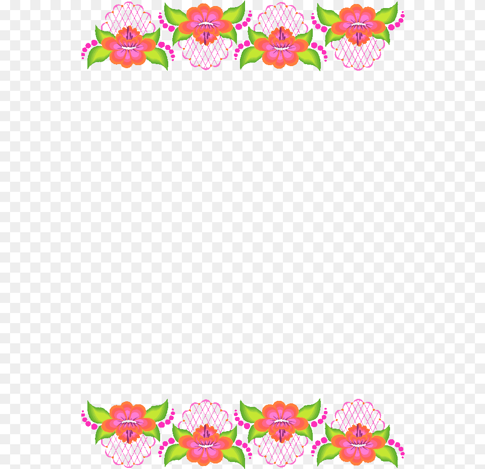 Flower Border Transparent Background Flowery Borders For Word, Art, Floral Design, Graphics, Pattern Free Png Download