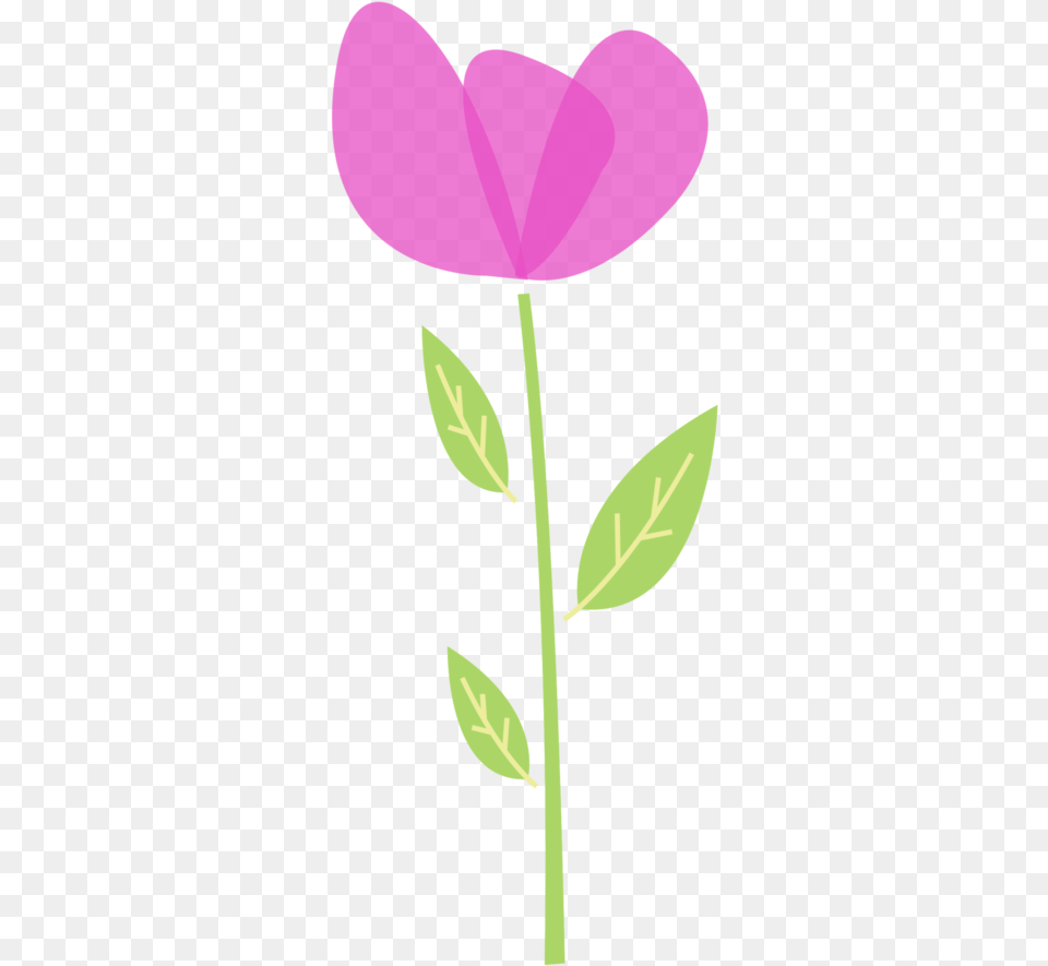 Flower Simple With Transparent Background Girly, Petal, Plant, Purple, Leaf Free Png