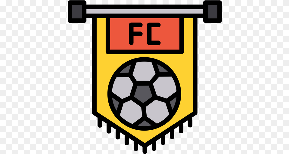 Football Club Flag Icon Of Colored Outline Style For Soccer, Ball, Soccer Ball, Sport, Electronics Free Png