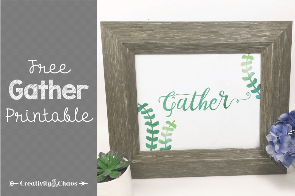 Gather Printable Picture Frame Free Png