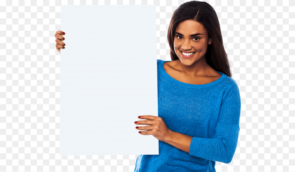 Girl Holding Banner Transparent Girl Holding, Adult, Sleeve, Person, Long Sleeve Free Png Download