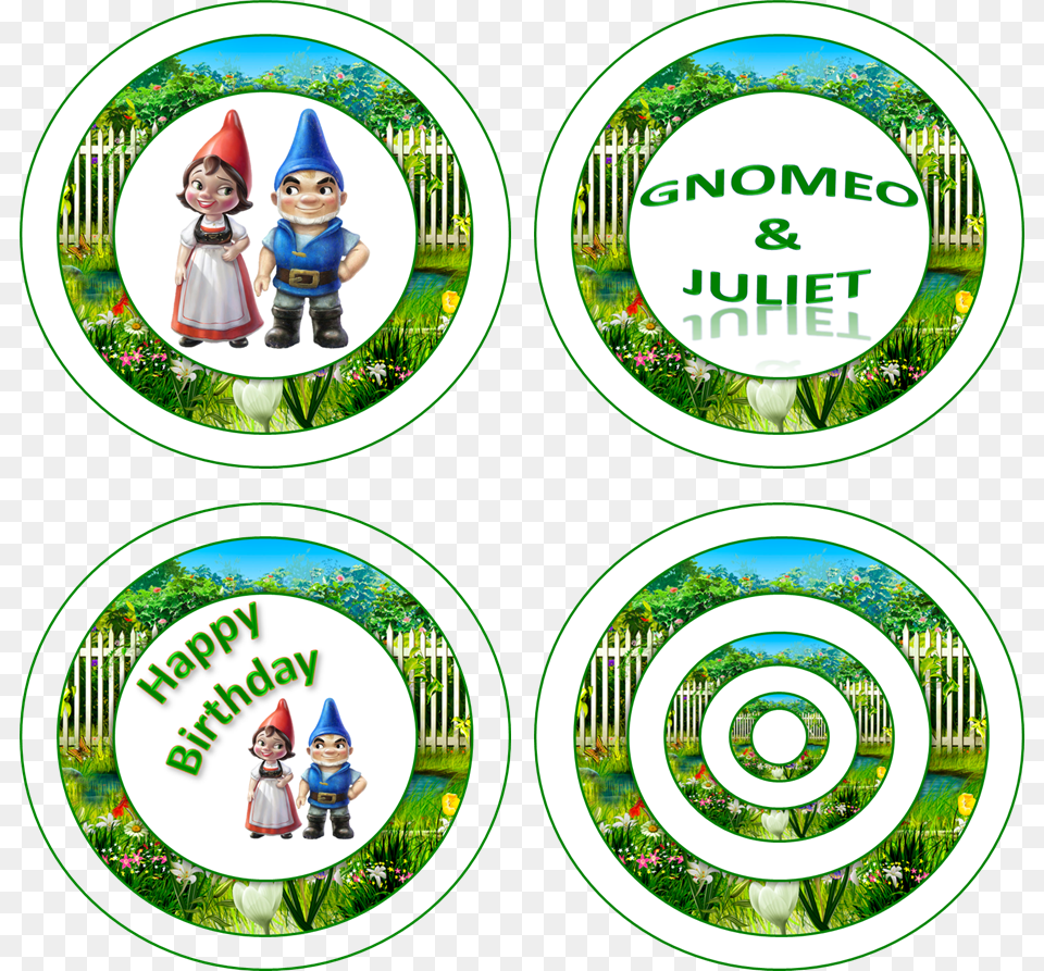 Free Gnomeo Juliet Party Circles Trolls Birthday Party, Baby, Person, Plant, Vegetation Png