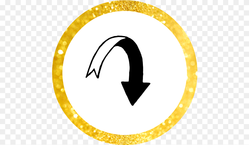 Free Gold Arrow Circle, Disk, Symbol Png Image