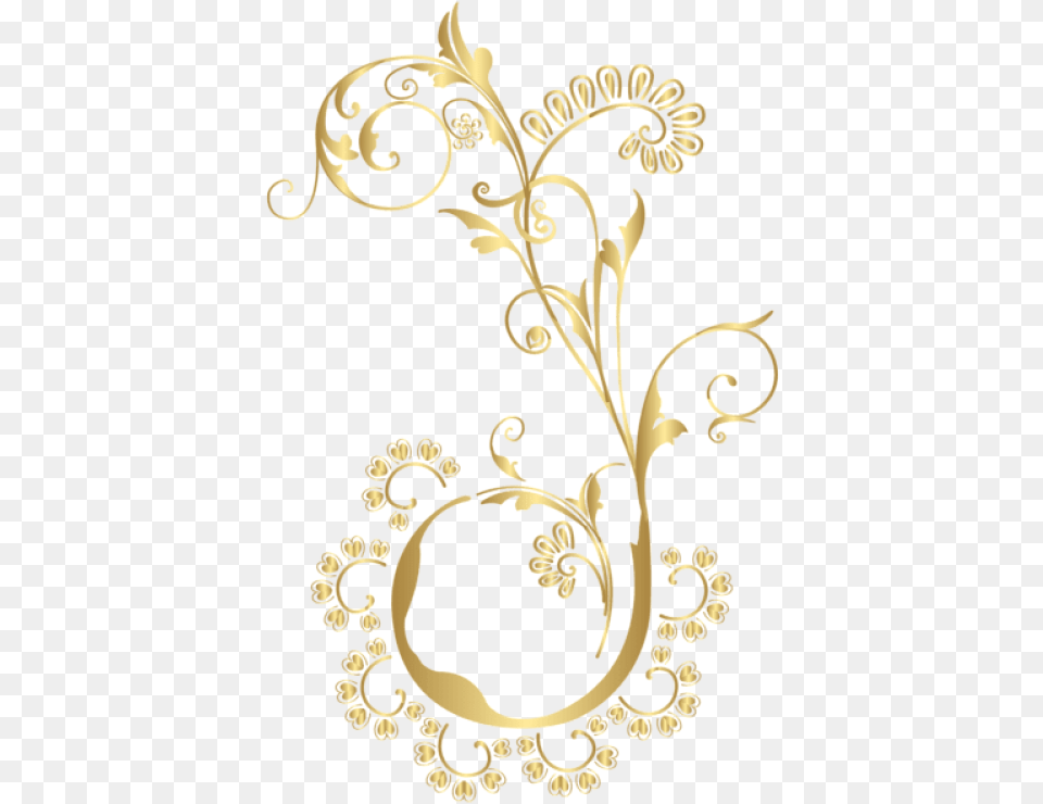 Free Gold Floral Element Clipart Photo Decorative Floral Elements, Art, Floral Design, Graphics, Pattern Png Image