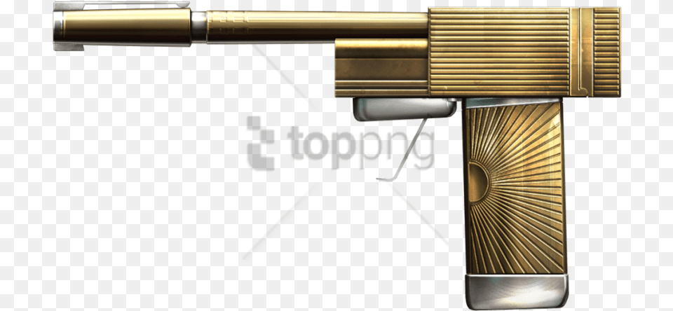 Gold Gun Image With Transparent Background Golden Gun, Firearm, Weapon, Handgun, Rifle Free Png