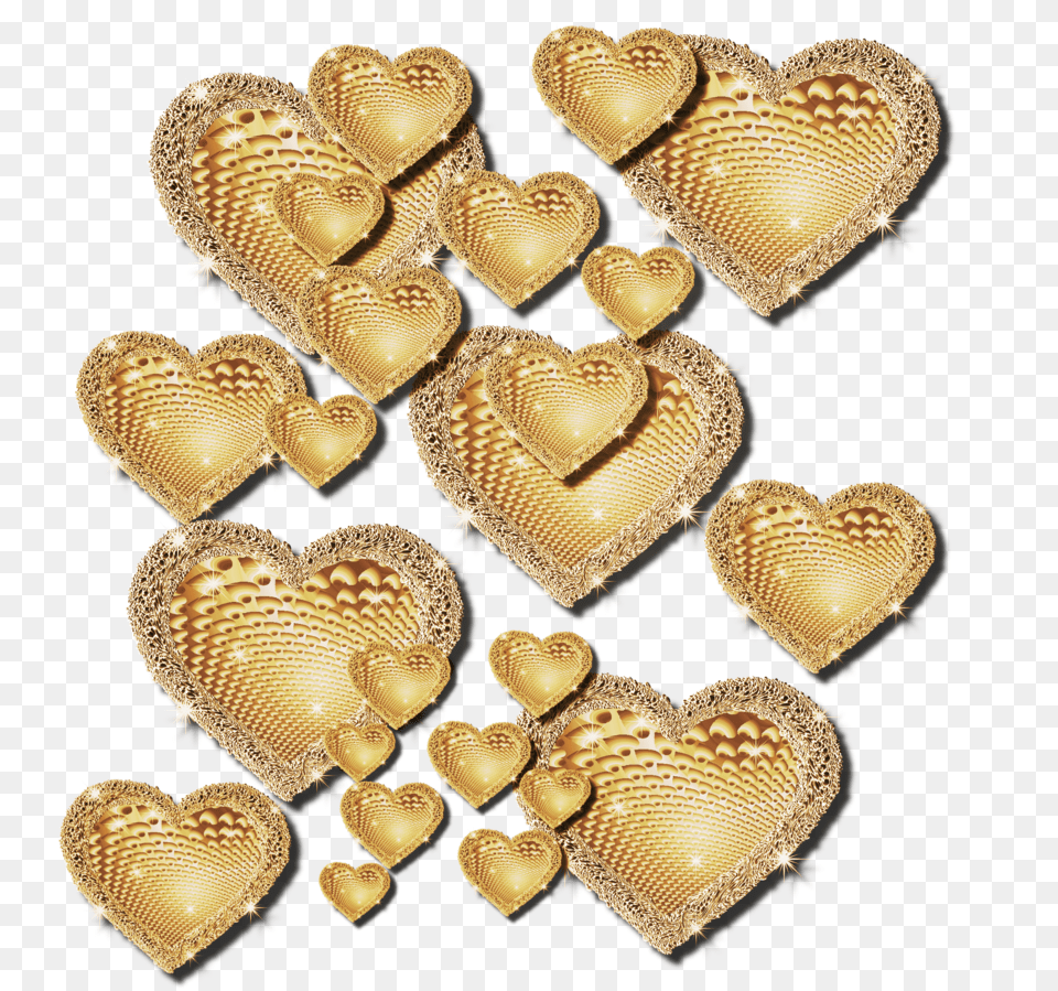 Gold Heart Clipart, Treasure, Seashell, Sea Life, Invertebrate Free Png
