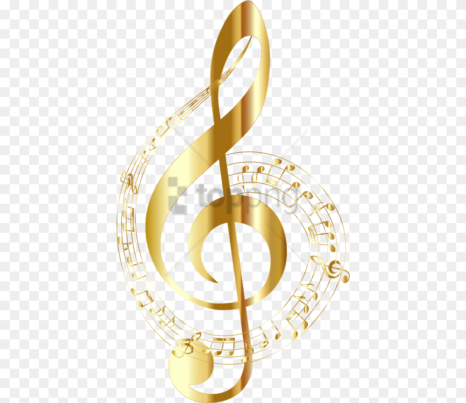 Gold Music Notes Image Background Gold Music Notes, Chandelier, Lamp, Sundial, Symbol Free Transparent Png