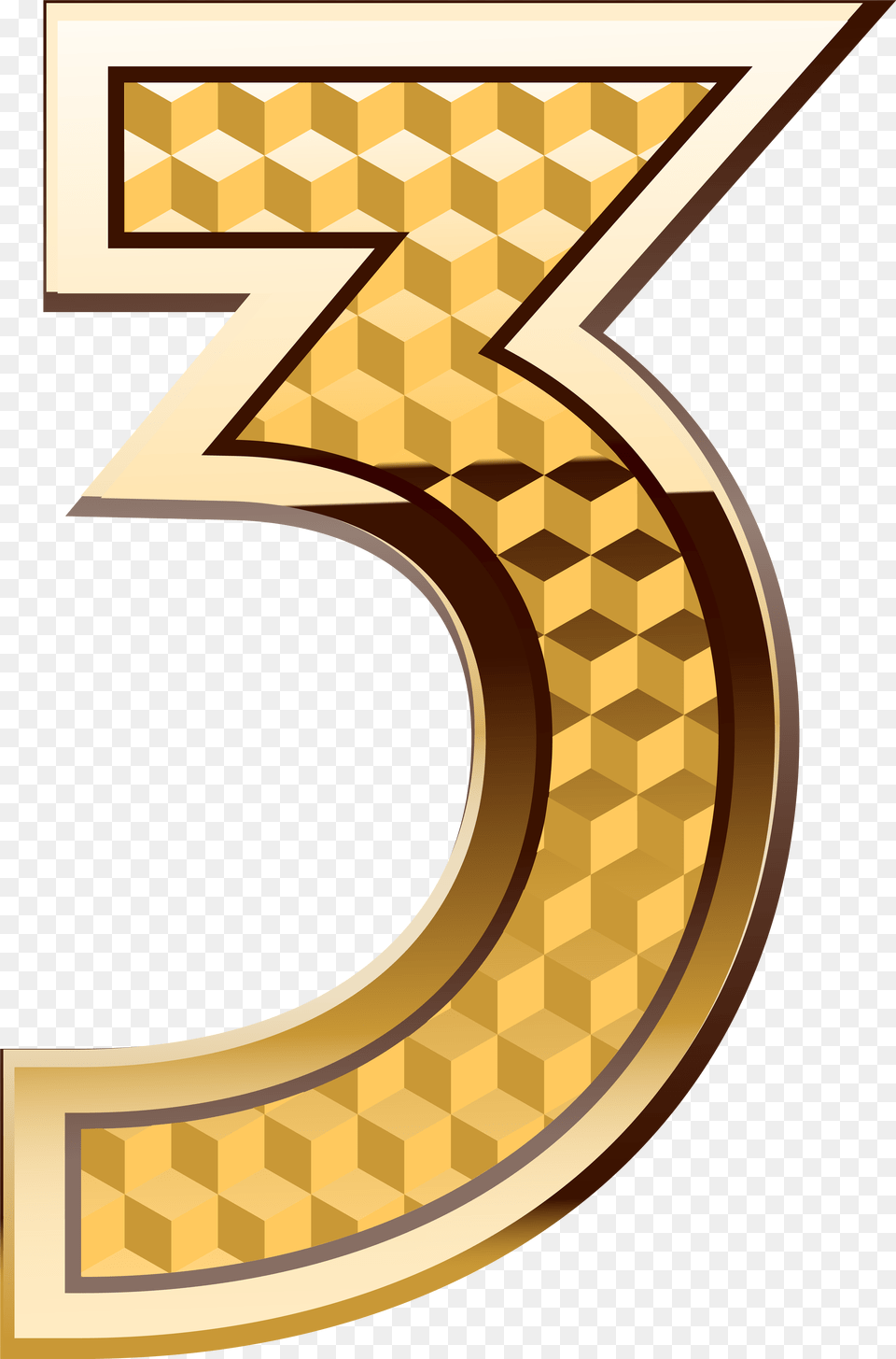 Free Gold Number Three Transparent Gold Three, Symbol, Text, Chess, Game Png