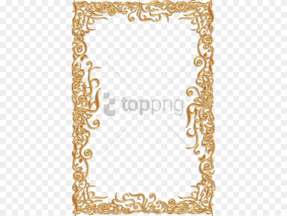 Free Gold Wedding Borders With Transparent Vintage Gold Frame Transparent, Text, Gate Png Image