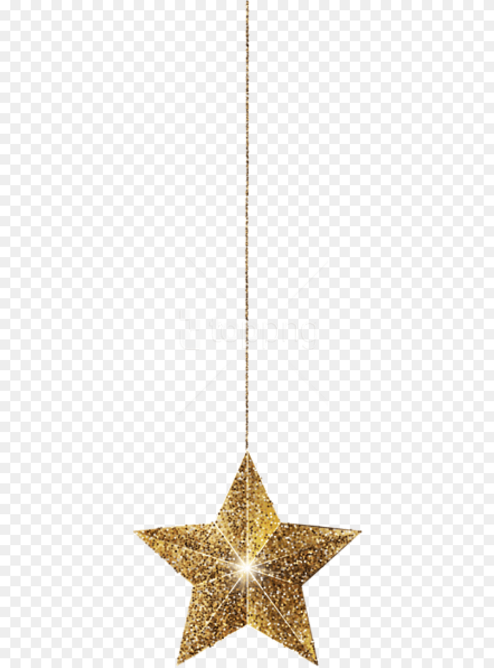 Golden Hanging Star Transparent Chain, Star Symbol, Symbol, Accessories Free Png Download