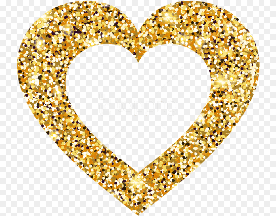 Golden Heart Transparent Transparent Background Gold Heart, Glitter, Chandelier, Lamp Free Png Download