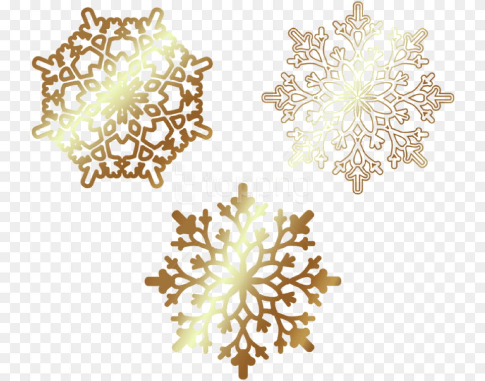 Golden Snowflakes Gold Snowflakes Art, Graphics, Pattern, Nature Free Transparent Png