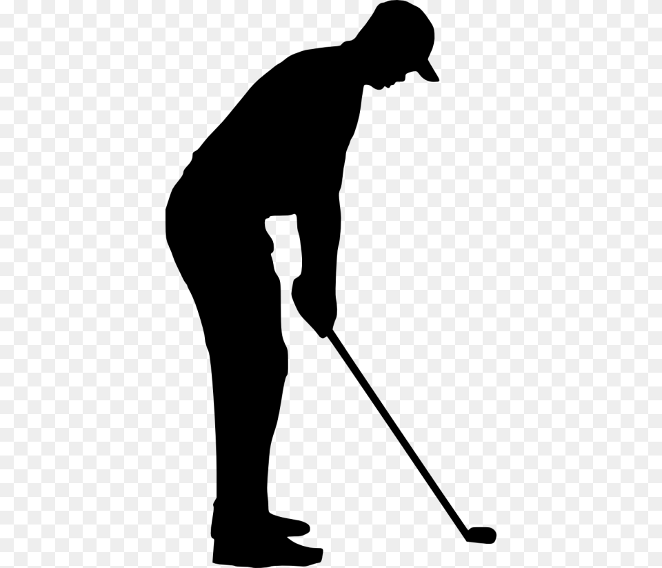 Golfer Silhouette Transparent Golf Stroke Mechanics, Adult, Male, Man, Person Free Png Download